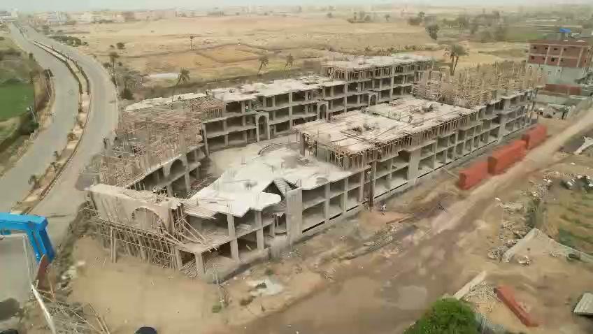 لقطة جوية بالدرون لموقع كومباوند الشروق داخل مصيف بلطيم